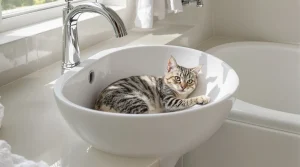 Ce n’est pas le froid que votre chat cherche dans le lavabo : son thermostat fonctionne à l’envers du nôtre